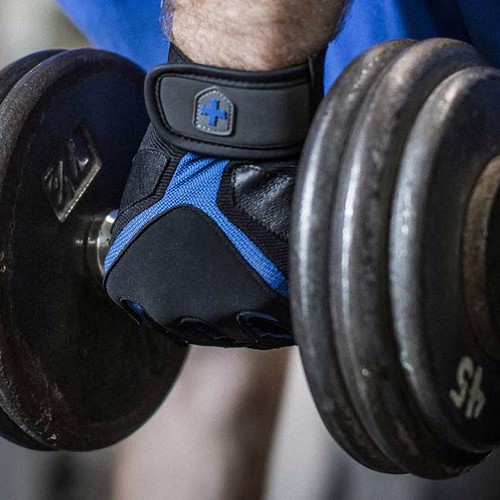 BAO TAY (Harbinger Training Grip Strength Gloves Black/Blue),bao tay tập gym găng tay tập gym găng tay bao tay tập gym