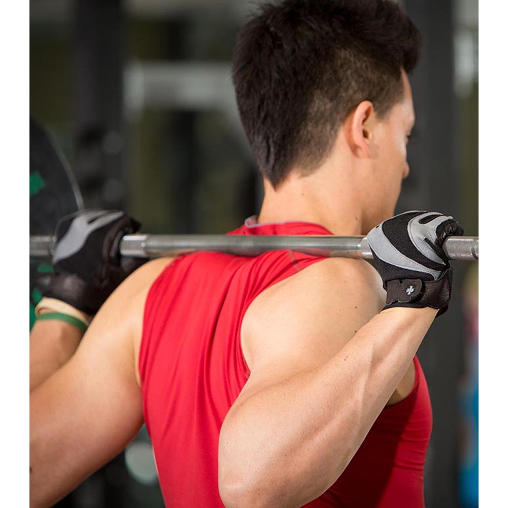 BAO TAY (Harbinger Bioflex Real Leather Gray),bao tay tập gym găng tay tập gym găng tay bao tay tập gym