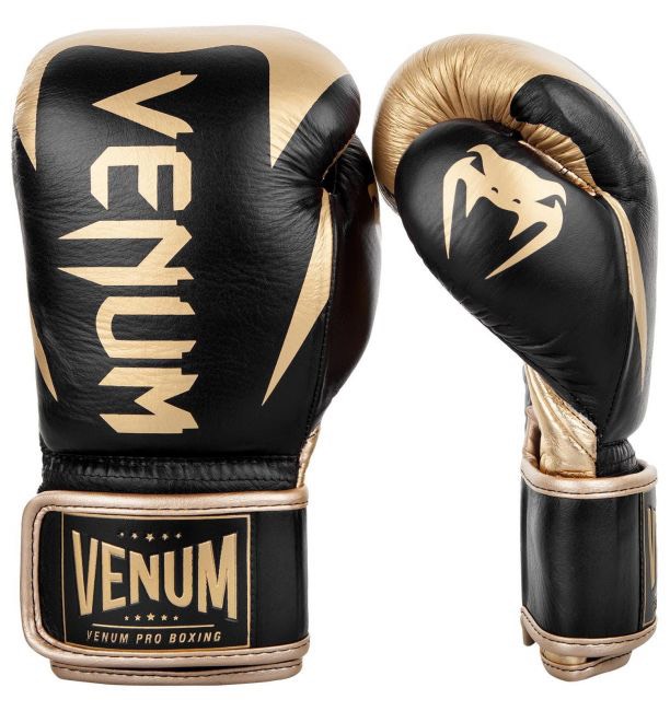 GĂNG VENUM HAMMER PRO BOXING GLOVES - VELCRO -BLACK/GOLD