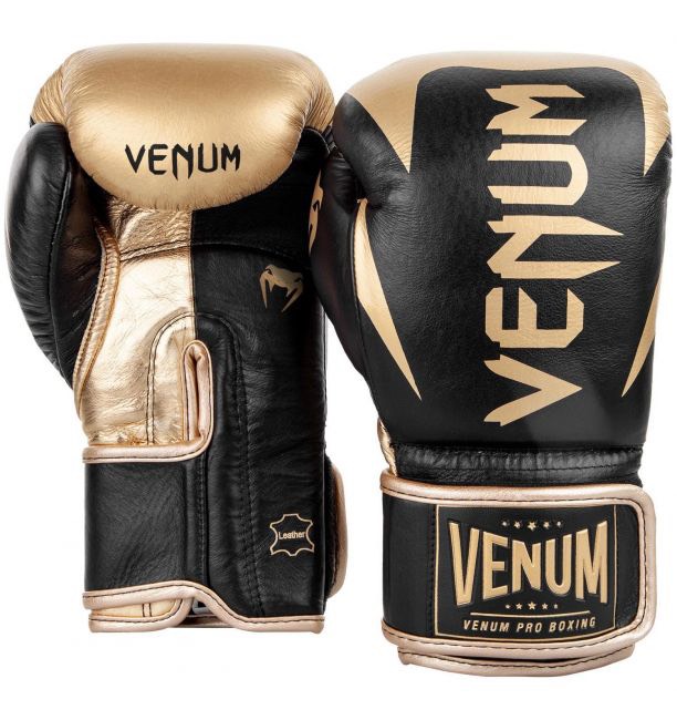 GĂNG VENUM HAMMER PRO BOXING GLOVES - VELCRO -BLACK/GOLD