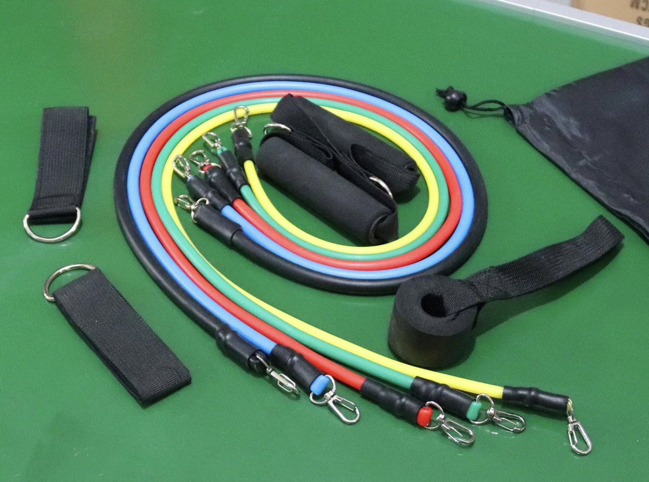 DÂY KHÁNG LỰC TẬP GYM NGŨ SẮC TỔNG MỨC LỰC 50KG power band