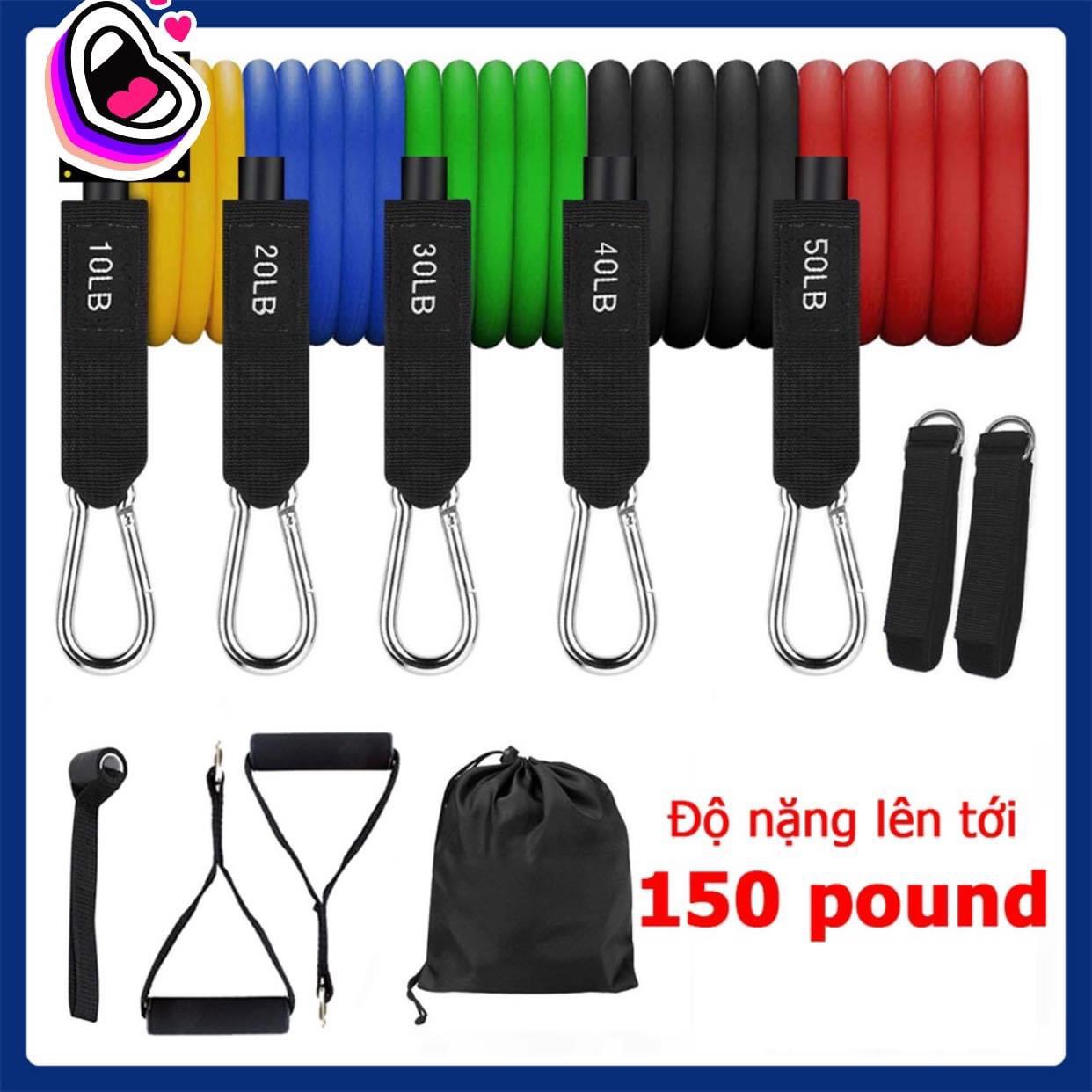 DÂY KHÁNG LỰC TẬP  GYM NGŨ SẮC TỔNG MỨC LỰC LÀ 70KG power band