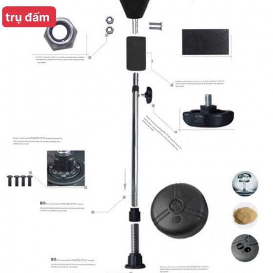 Bao cát đứng TRỤ ĐẤM PHẢN XẠ t3 Standing Pro Speed Bag , trụ đấm bốc phản xạ cobra bag boxing