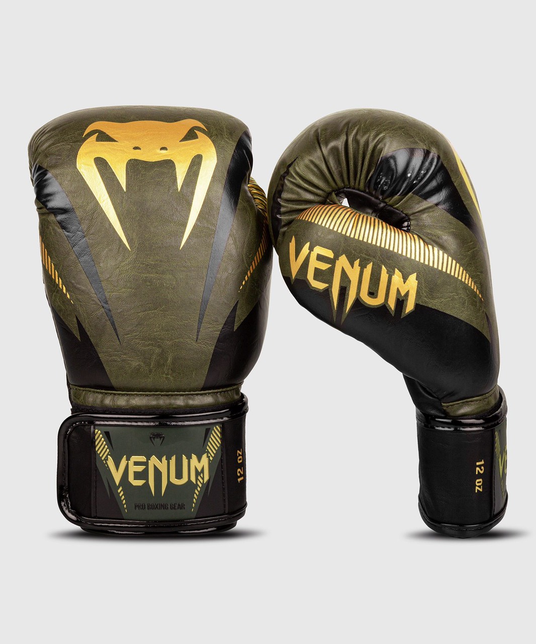 GĂNG TAY VENUM IMPACT BOXING GLOVES - KHAKI/GOLD