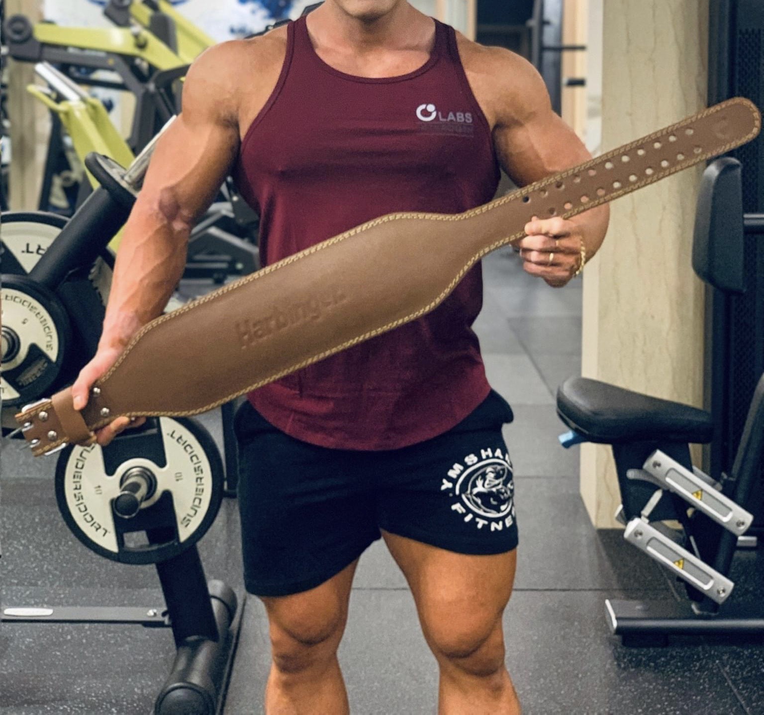ĐAI LƯNG GÁNH TẠ TẬP GYM (Harbinger 6 inch Padded Leather Belt) OILED LEATHER BELT