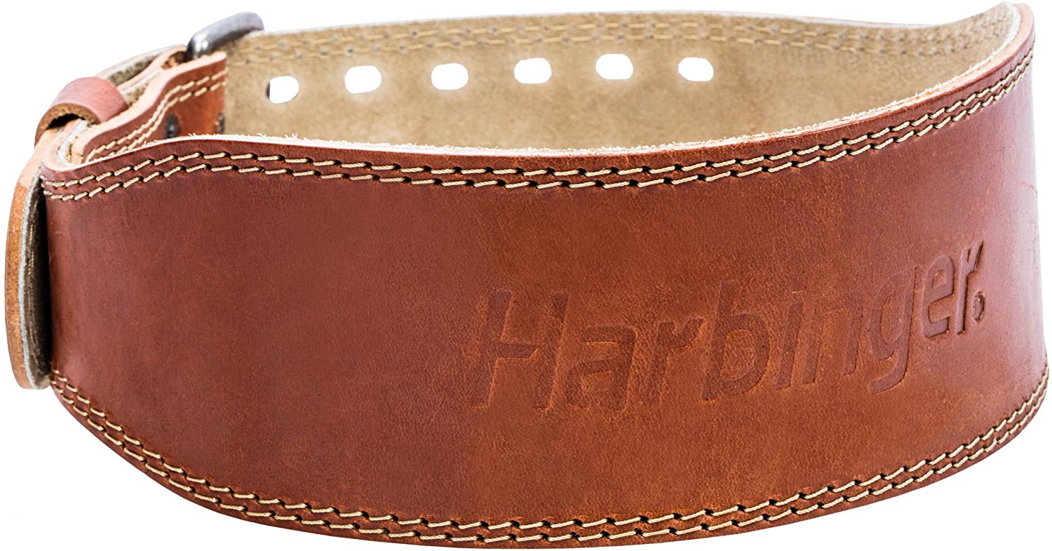 ĐAI LƯNG GÁNH TẠ TẬP GYM Harbinger 4 inch Padded Leather Belt (BROWN)