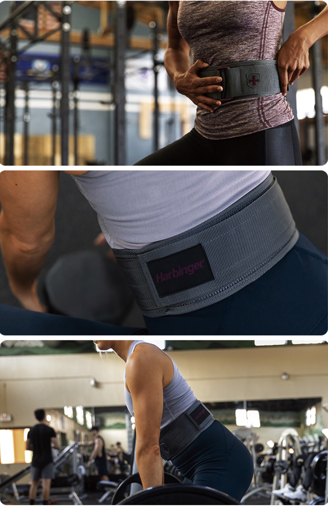 ĐAI LƯNG GÁNH TẠ TẬP GYM NYLON BELT HARBINGER 4 INCH - MERLOT