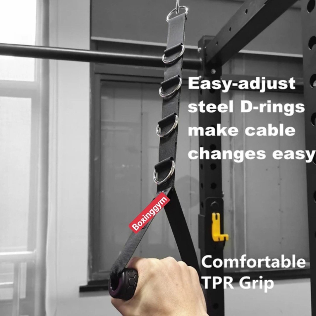 TAY CẦM KÉO CÁP PHÒNG GYM (hander bar) phụ kiện kéo xô - tay cầm kéo cáp - tay nắm kéo xô - tay cầm kéo xô ngực  loại nhiều móc , Tricep Rope Cable Attachment Handle Bar Resistance Gym Training Band , The gym handle can , Tay Cầm Xô Đơn Kéo Cáp Tập Lưng Xô Tại Phòng GYM