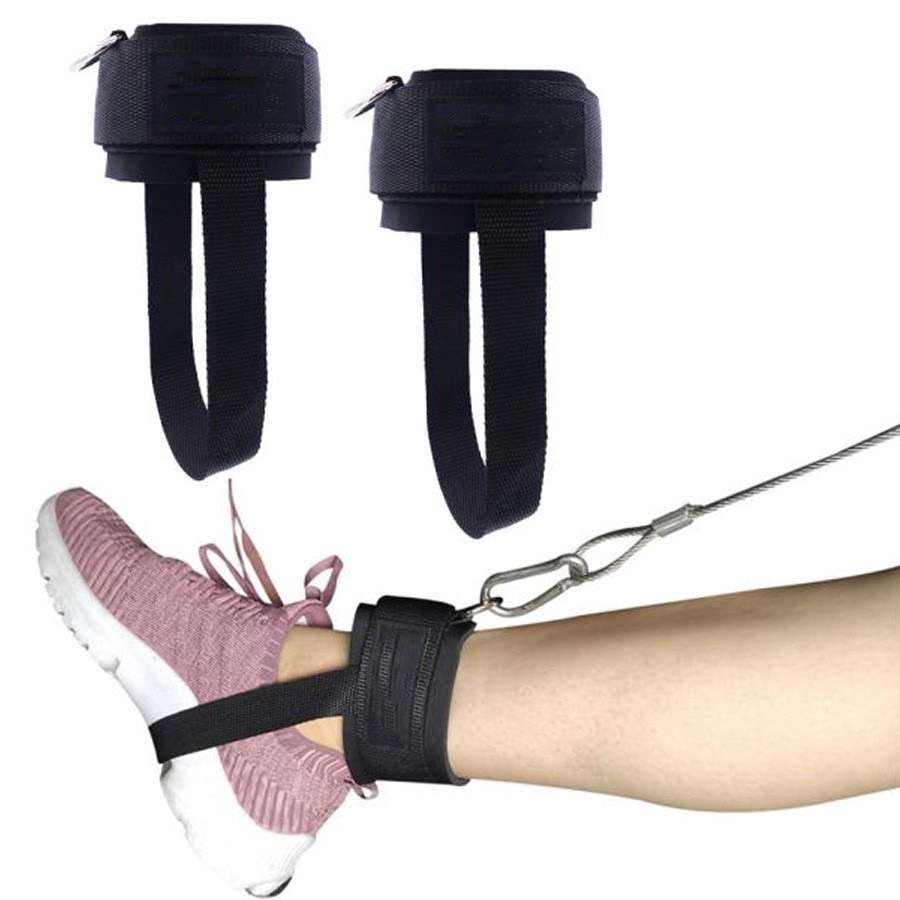 Đai Quấn Cổ Chân Có Dây Cố Định Giầy Hỗ Trợ Tập Chân Mông Với Cáp Tại Phòng GYM  - Quấn chân kéo cáp (loại 2 móc khoá) ,quấn chân tập mông,quấn cổ chân dây quấn cổ chân hỗ trợ tập mông , dây quấn cổ chân tập gym dây đai đá đùi  ,dây móc tạ cổ chân tập mông đùi ankle straps gym quấn chân đá mông , quấn cổ chân tập mông