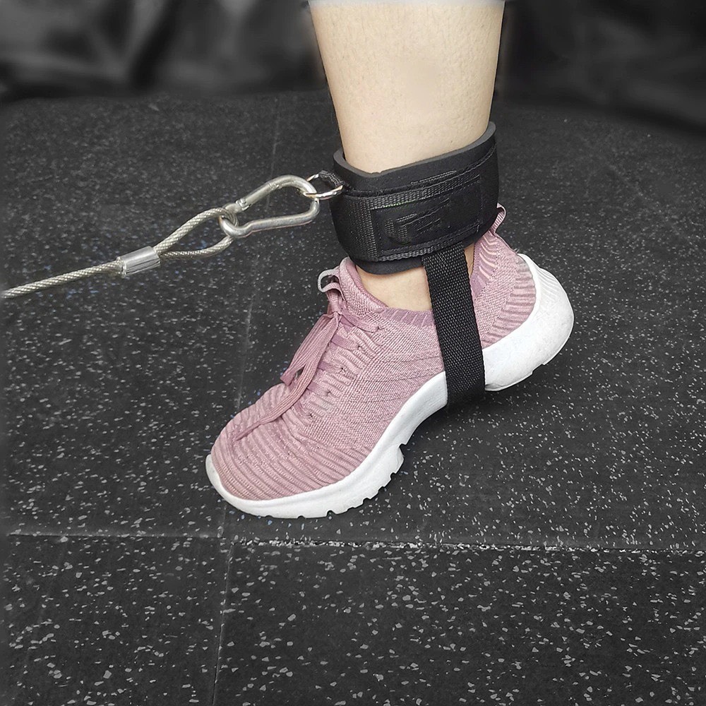 Đai Quấn Cổ Chân Có Dây Cố Định Giầy Hỗ Trợ Tập Chân Mông Với Cáp Tại Phòng GYM  - Quấn chân kéo cáp (loại 2 móc khoá) ,quấn chân tập mông,quấn cổ chân dây quấn cổ chân hỗ trợ tập mông , dây quấn cổ chân tập gym dây đai đá đùi  ,dây móc tạ cổ chân tập mông đùi ankle straps gym quấn chân đá mông , quấn cổ chân tập mông