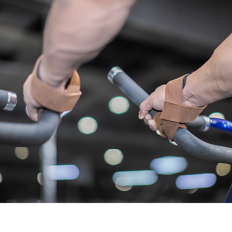 dây  kéo lưng làm bằng ( da thật ) Dây kéo lưng tập GYM Lifting Straps -Hỗ trợ Deadlift, kéo tạ, lên xà , Dây kéo lưng tập xô Dây Strap