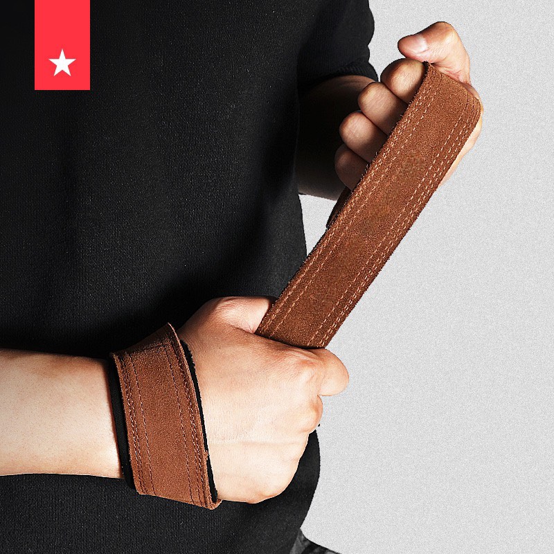dây  kéo lưng làm bằng ( da thật ) Dây kéo lưng tập GYM Lifting Straps -Hỗ trợ Deadlift, kéo tạ, lên xà , Dây kéo lưng tập xô Dây Strap