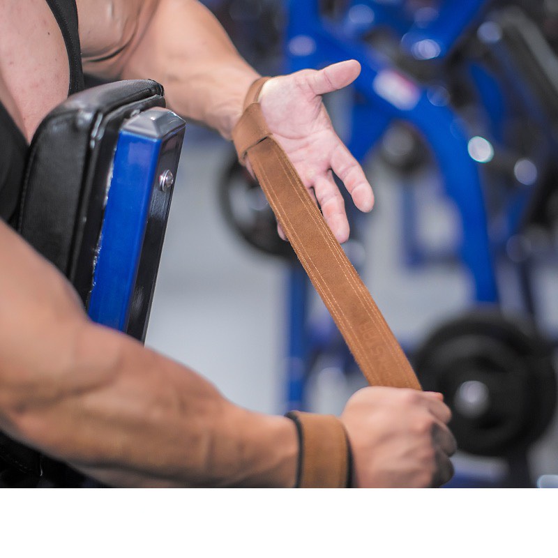 dây  kéo lưng làm bằng ( da thật ) Dây kéo lưng tập GYM Lifting Straps -Hỗ trợ Deadlift, kéo tạ, lên xà , Dây kéo lưng tập xô Dây Strap