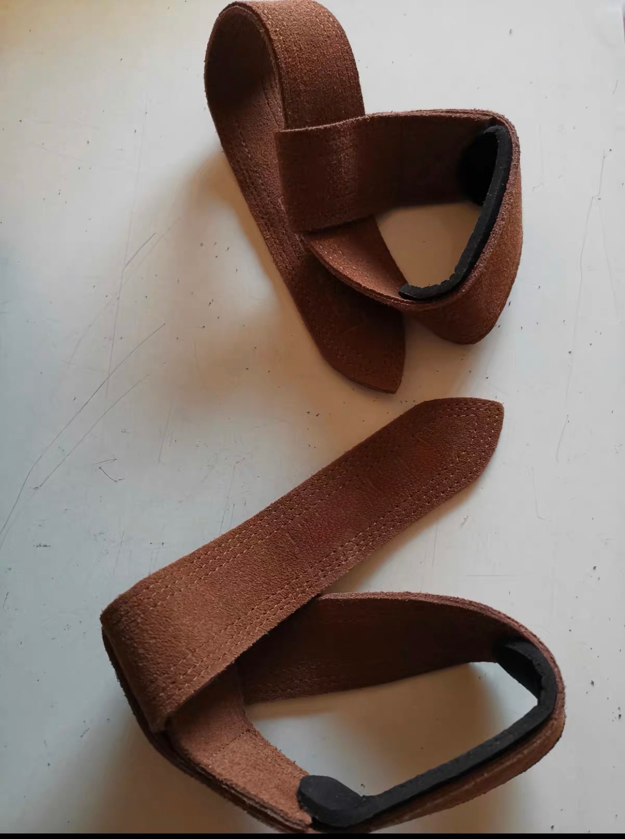 dây  kéo lưng làm bằng ( da thật ) Dây kéo lưng tập GYM Lifting Straps -Hỗ trợ Deadlift, kéo tạ, lên xà , Dây kéo lưng tập xô Dây Strap