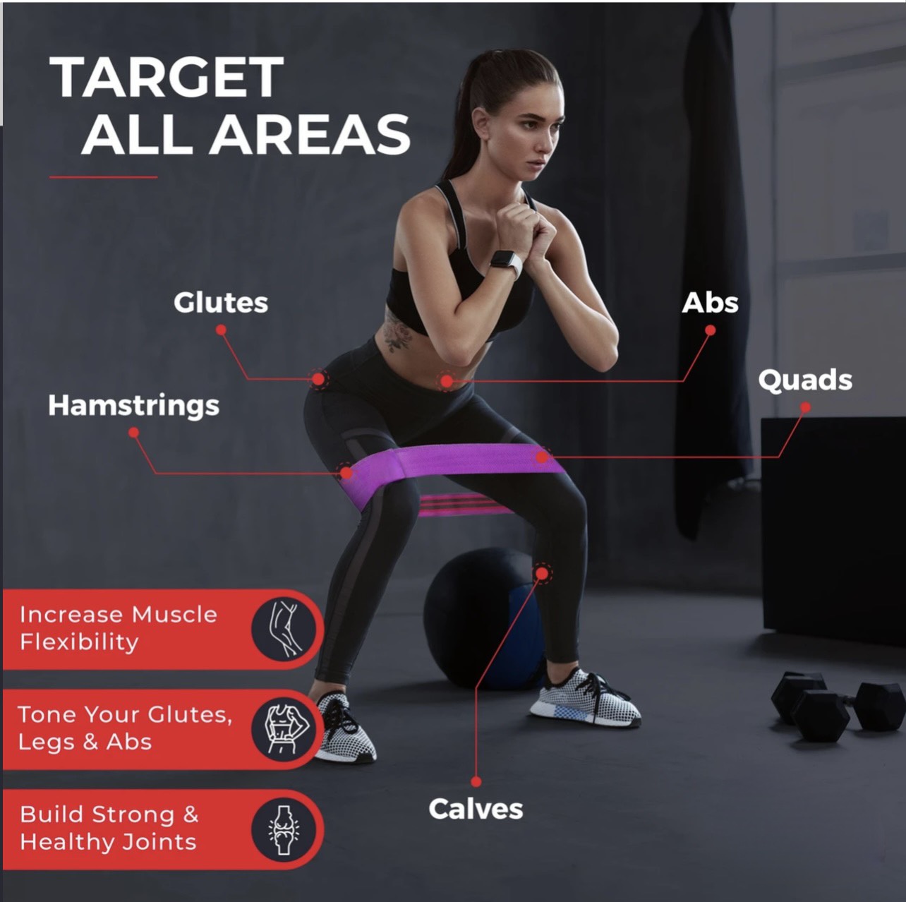 DÂY KHÁNG LỰC TẬP MÔNG (vải) miniband - Fabric Mini Bands