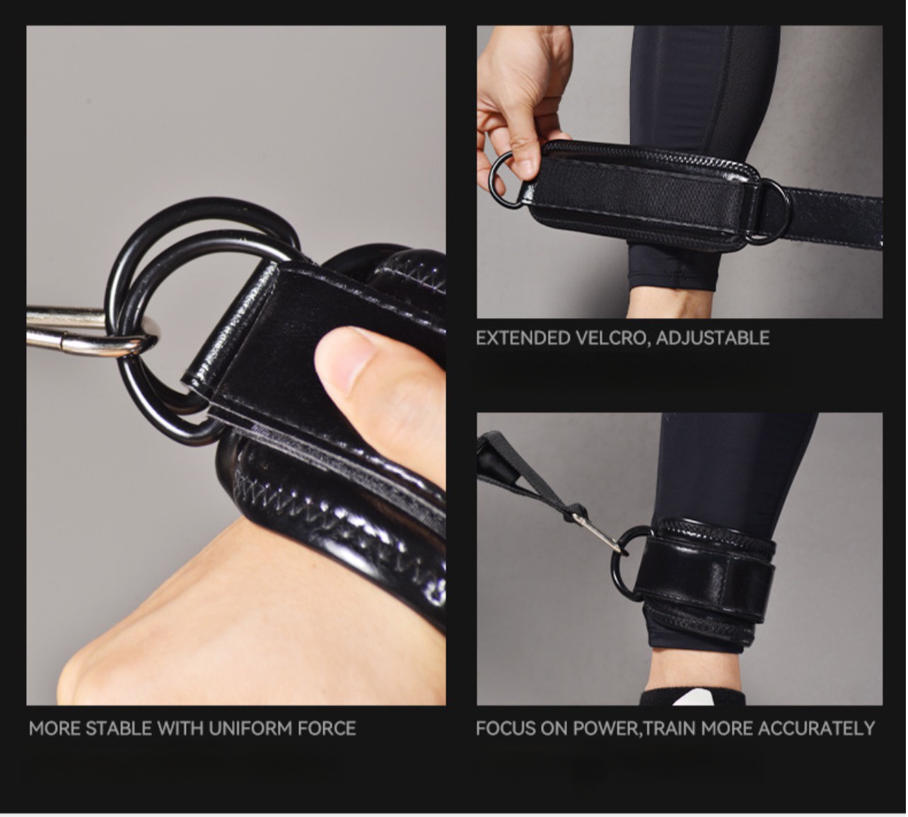 Quấn chân kéo cáp ( loại da ) quấn chân tập mông,quấn cổ chân dây quấn cổ chân hỗ trợ tập mông , dây quấn cổ chân tập gym dây đai đá đùi ,đai quấn cổ chân , dây móc tạ cổ chân tập mông đùi ankle straps gym quấn chân đá mông , quấn cổ chân tập mông