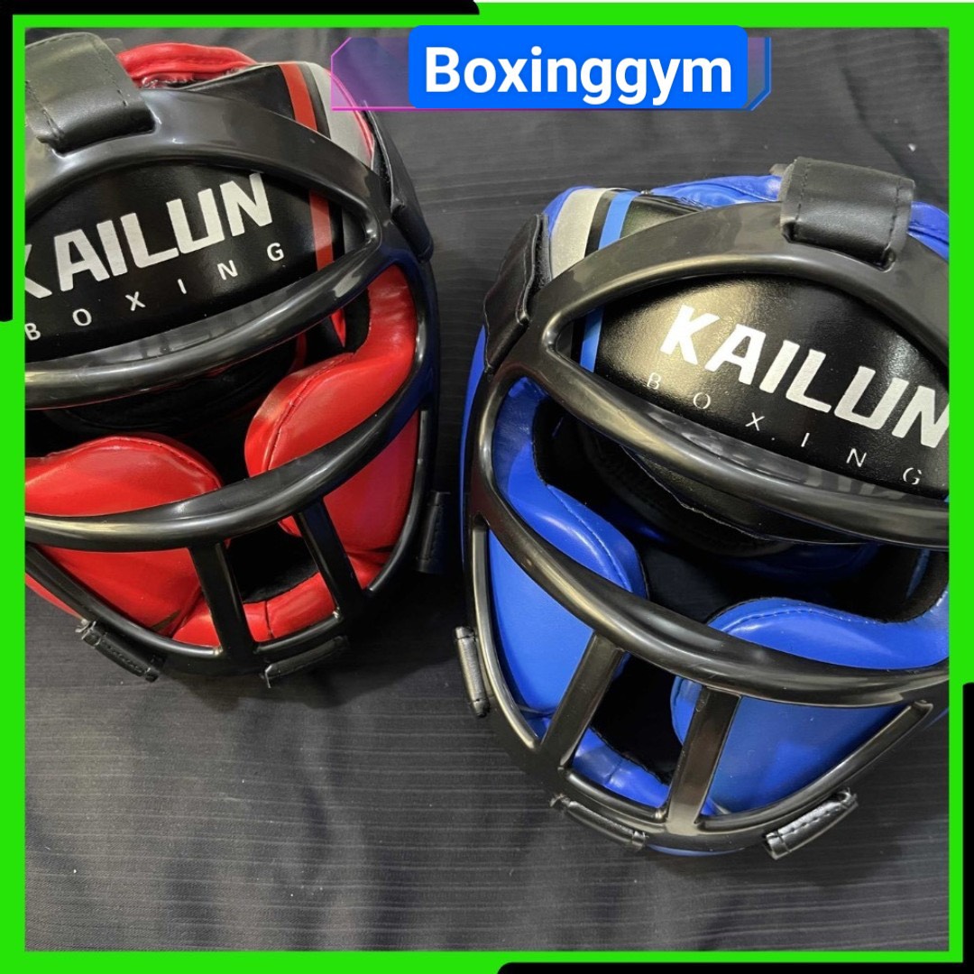 NÓN BẢO HỘ CÓ GỘNG BẢO VỆ Bảo hộ đầu tập Boxing , mũ bảo hộ đầu võ thuật , mũ võ thuật , giáp bảo hộ đầu , BOXING HEADGEARS , mũ đội đầu quyền anh