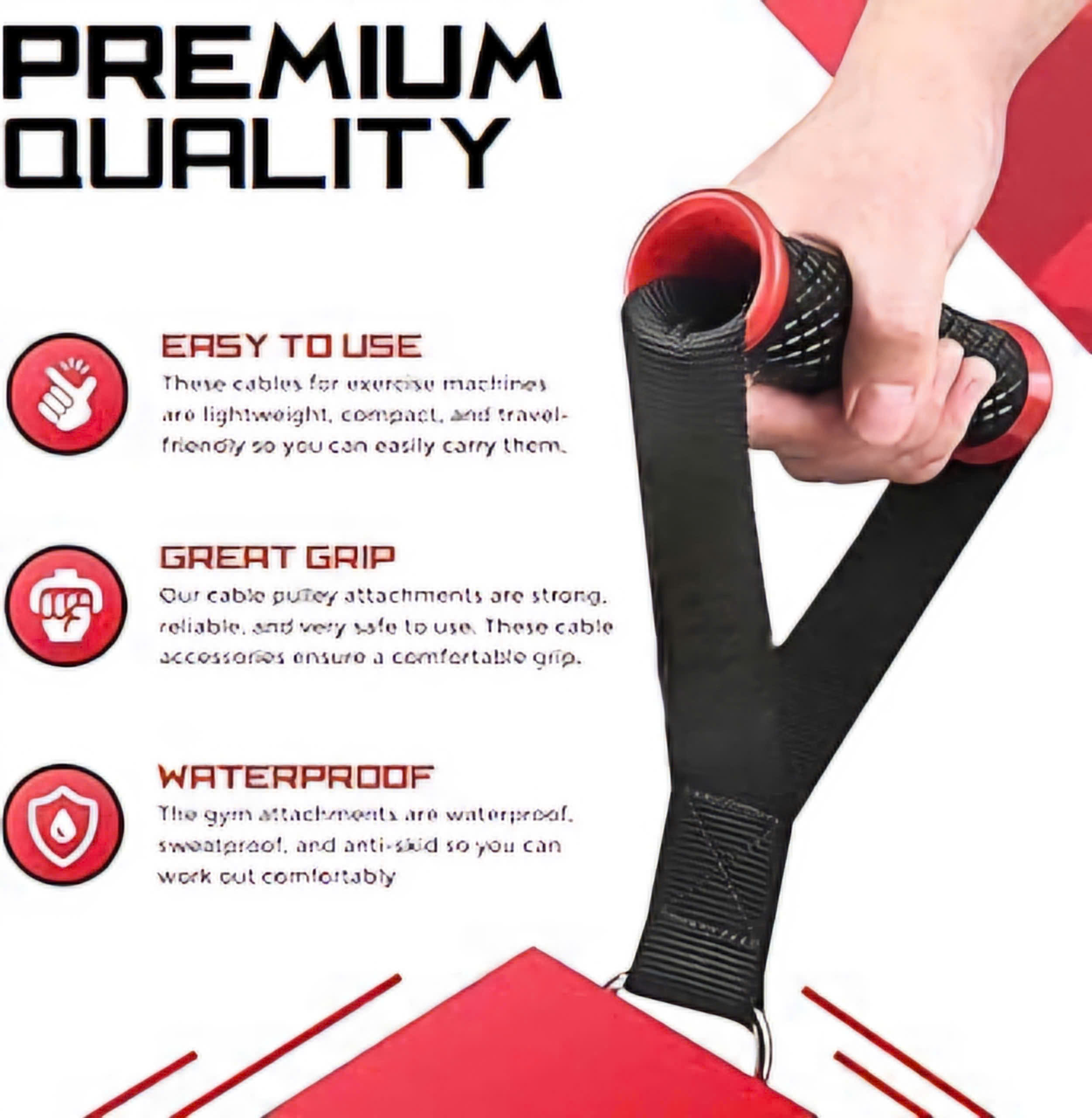 TAY CẦM KÉO  CÁP PHÒNG GYM   (hander bar)  phụ kiện kéo xô - tay cầm kéo cáp - tay nắm kéo xô - tay cầm kéo xô ngực , Tricep Rope Cable Attachment Handle Bar Resistance Gym Training Band , The gym handle can , Tay Cầm Xô Đơn Kéo Cáp Tập Lưng Xô Tại Phòng GYM