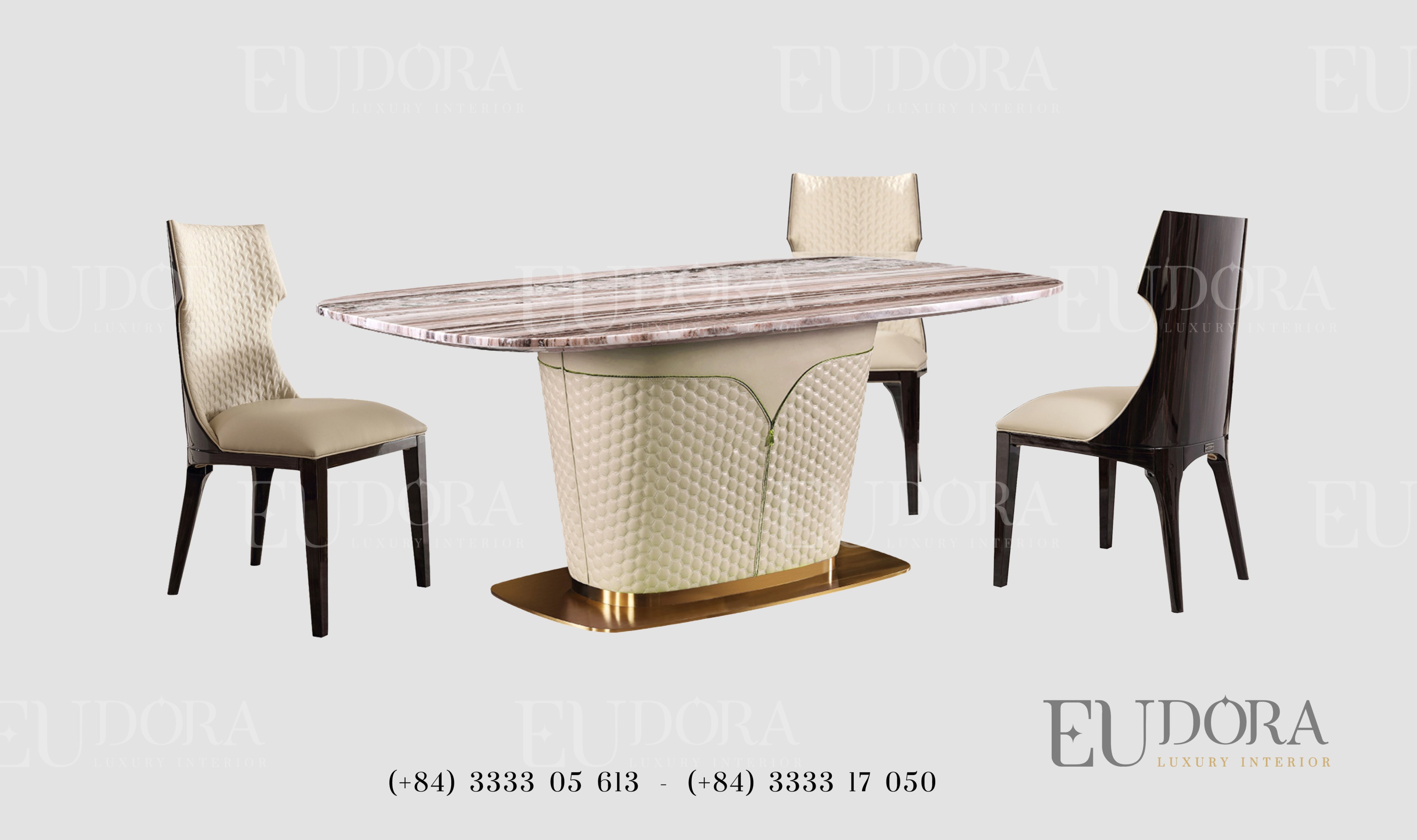 EU-BA_108 Bộ bàn ghế ăn hiện đại theo phong cách Châu Âu | EUDORA