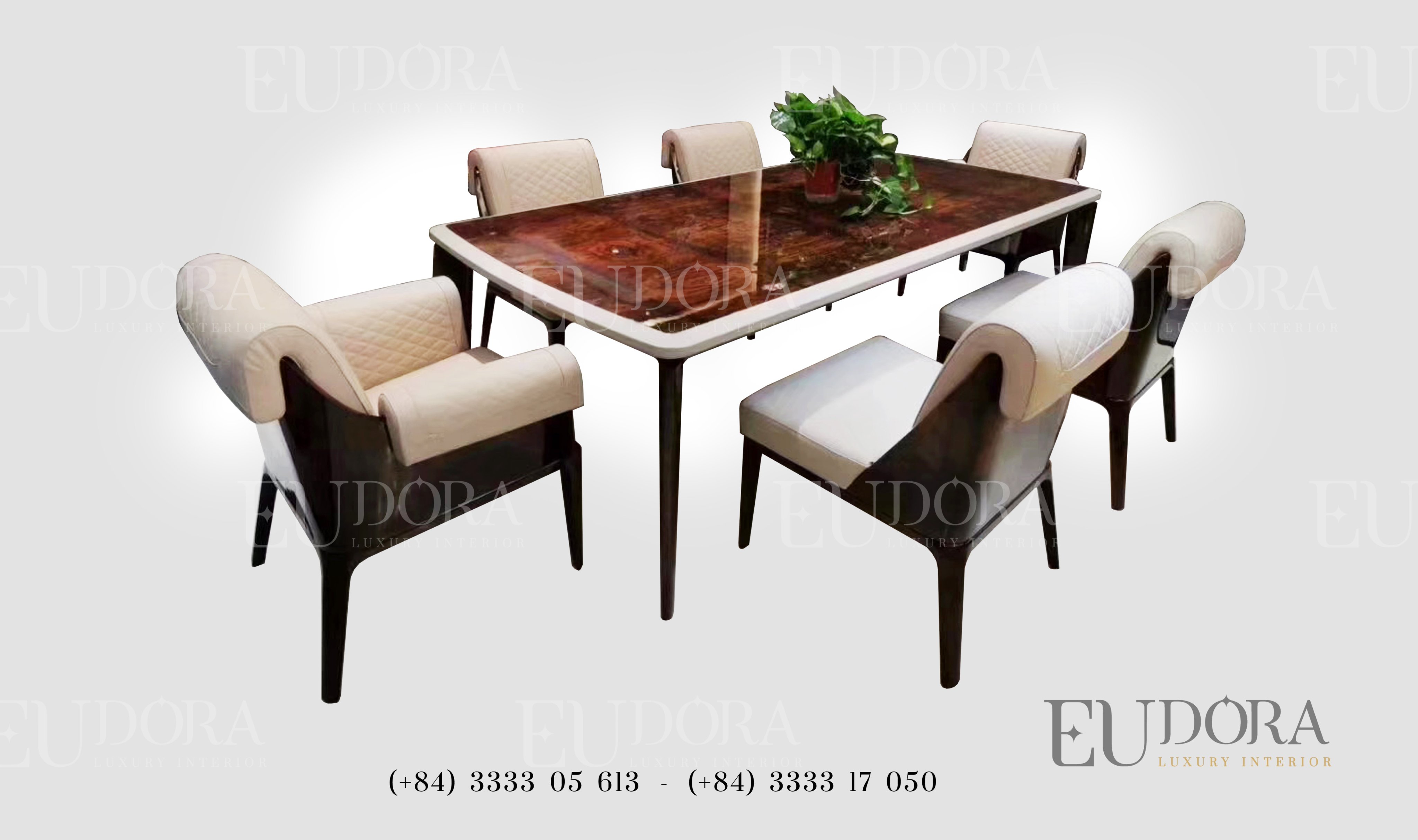 EU-BA-109 Bộ bàn ăn hiện đại theo phong cách Bugati (Pháp)