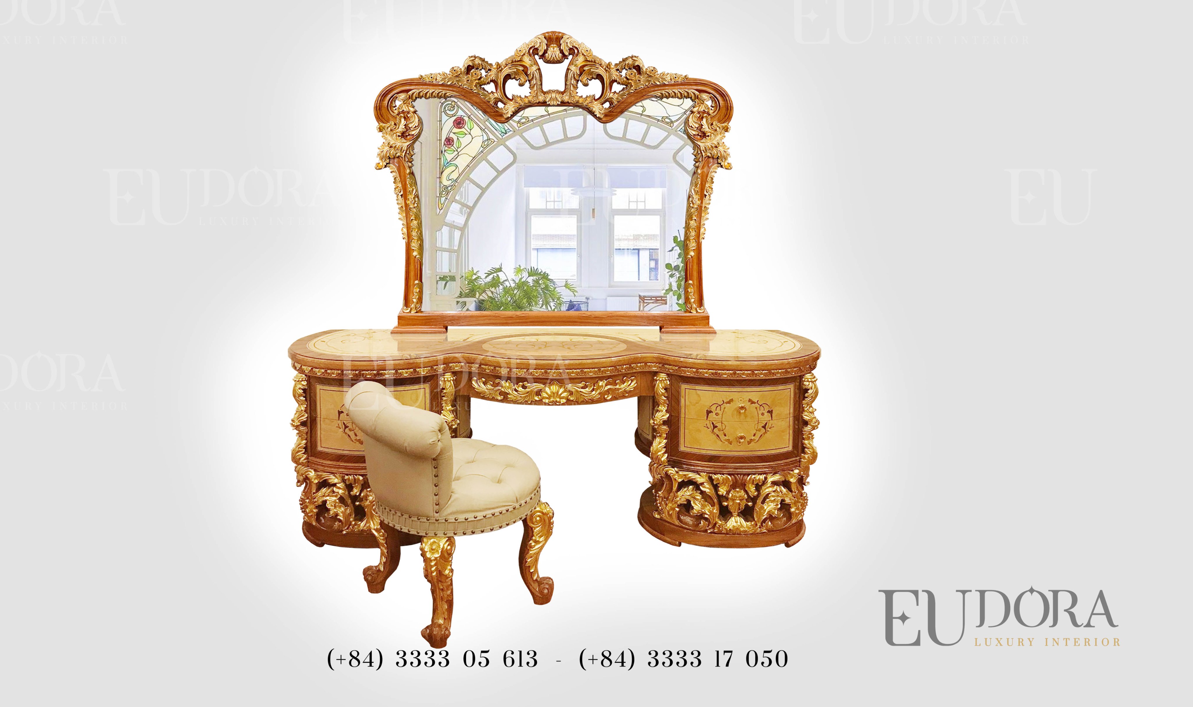 EU-BP-153 Bàn phấn cổ điển cao cấp phong cách Socci (Ý)