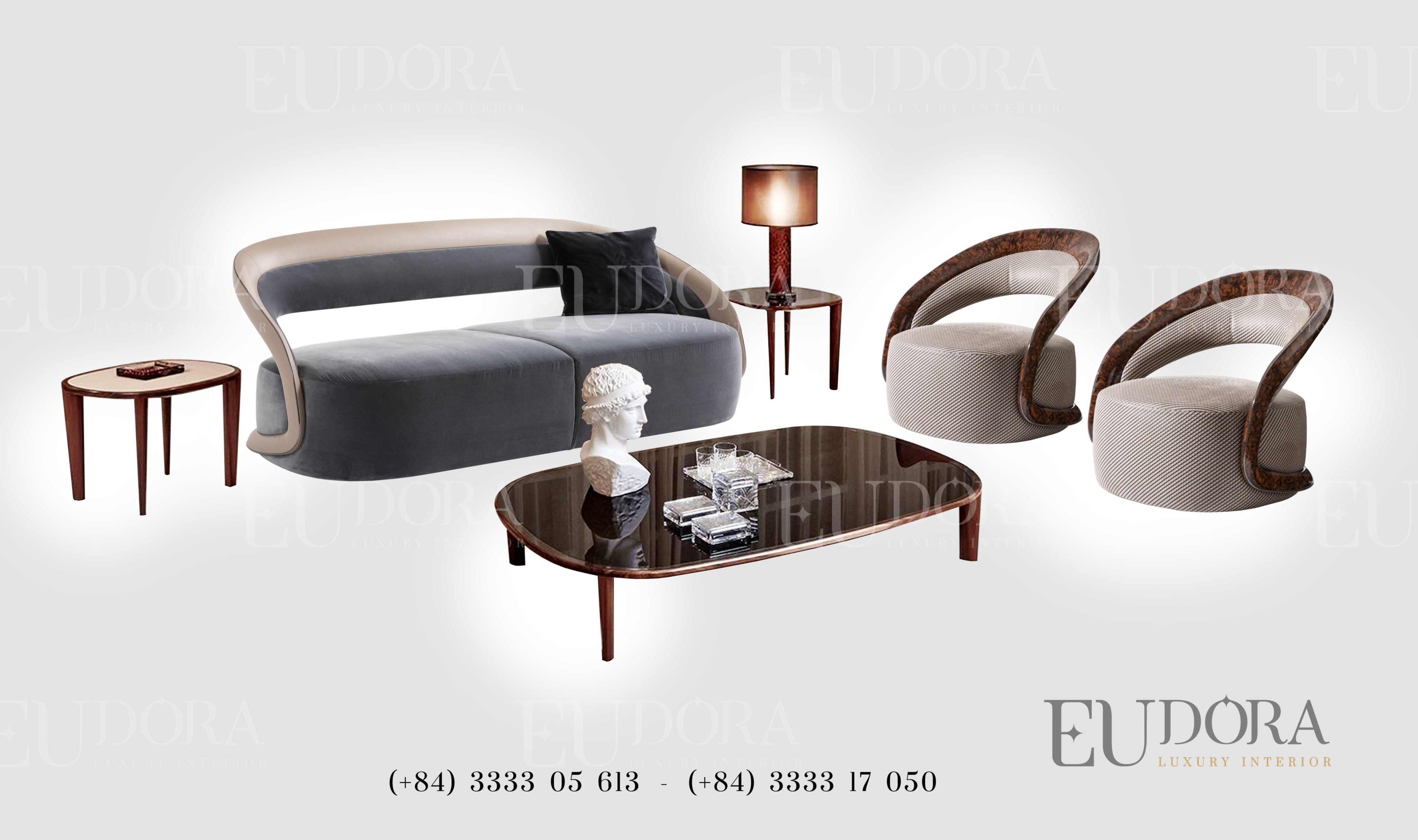 EU-SF-110 Bộ Sofa cao cấp phong cách Bently (Anh Quốc)