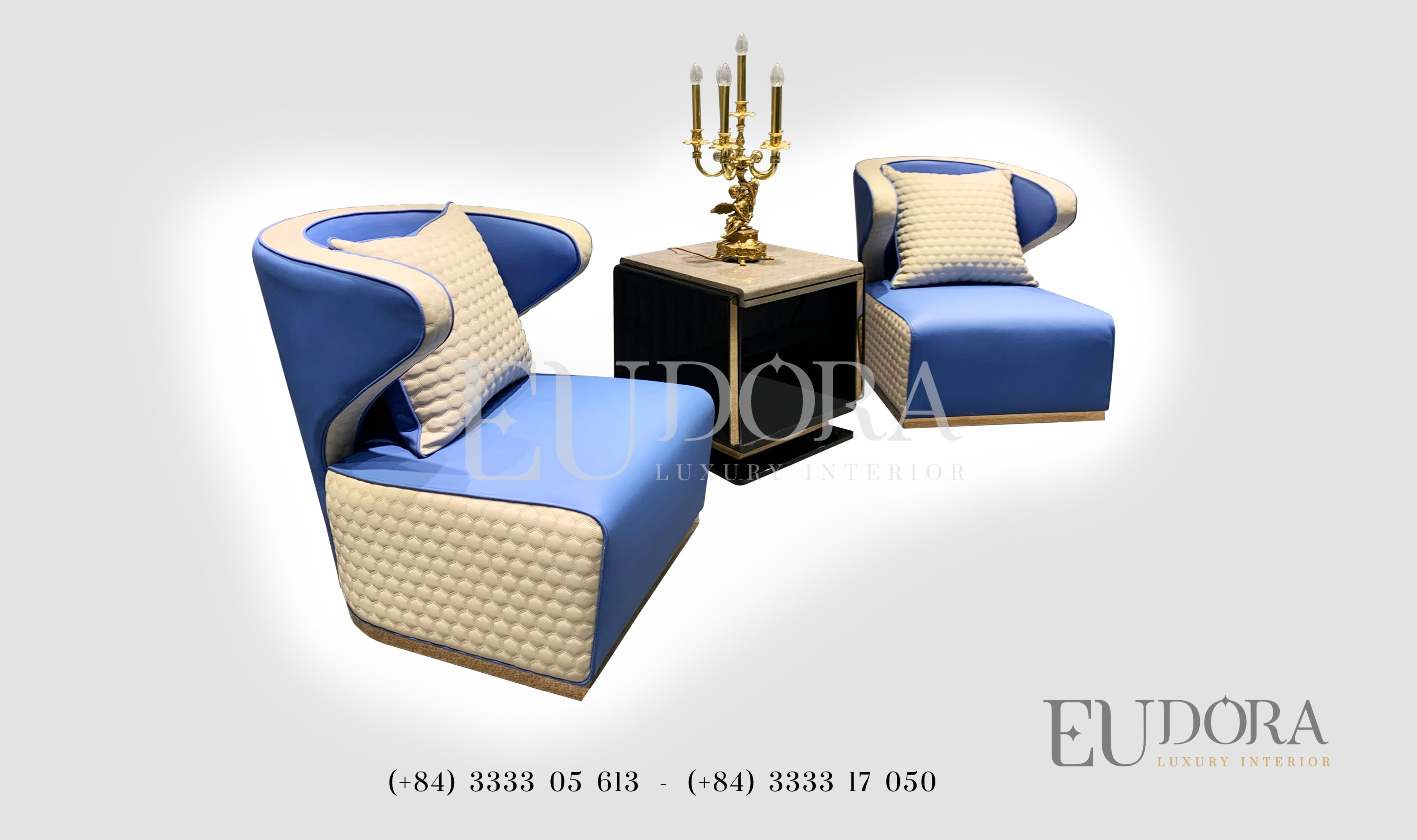 EU-GD-02 Ghế đôi sofa cao cấp phong cách Châu Âu