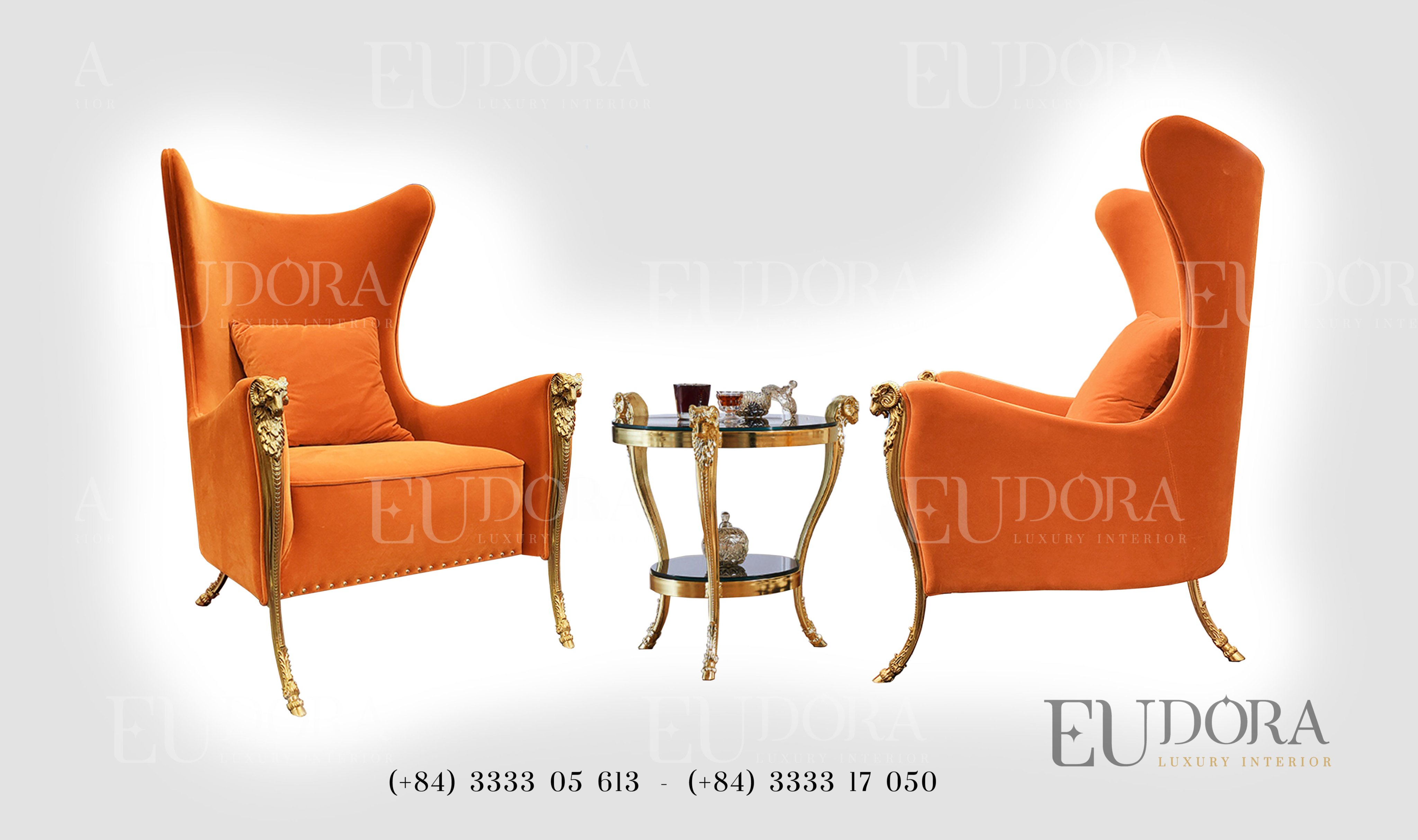 EU-GD-06 Ghế đôi sofa cao cấp phong cách Châu Âu