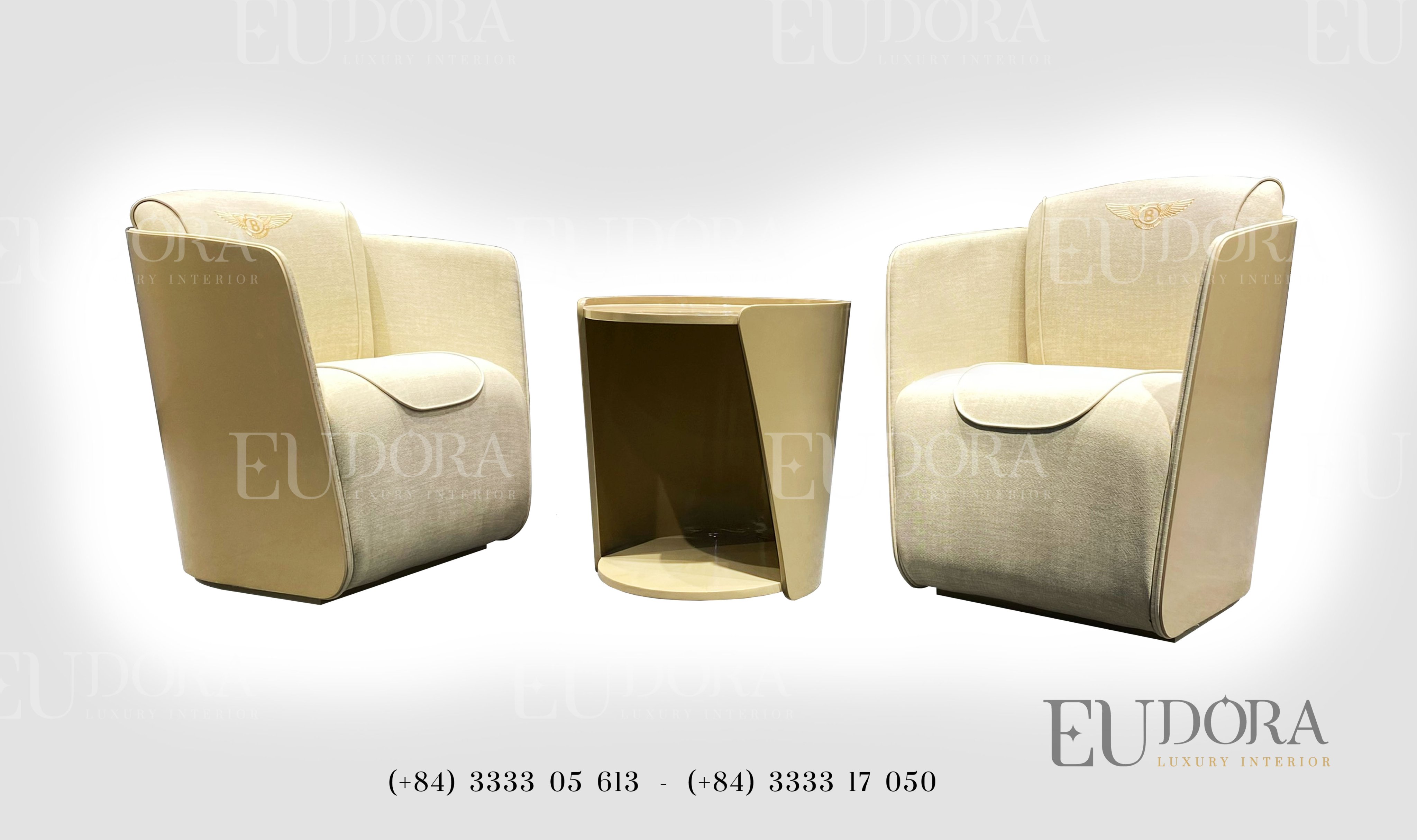 EU-GD-07 Ghế đôi sofa cao cấp phong cách Bentley (Anh Quốc)