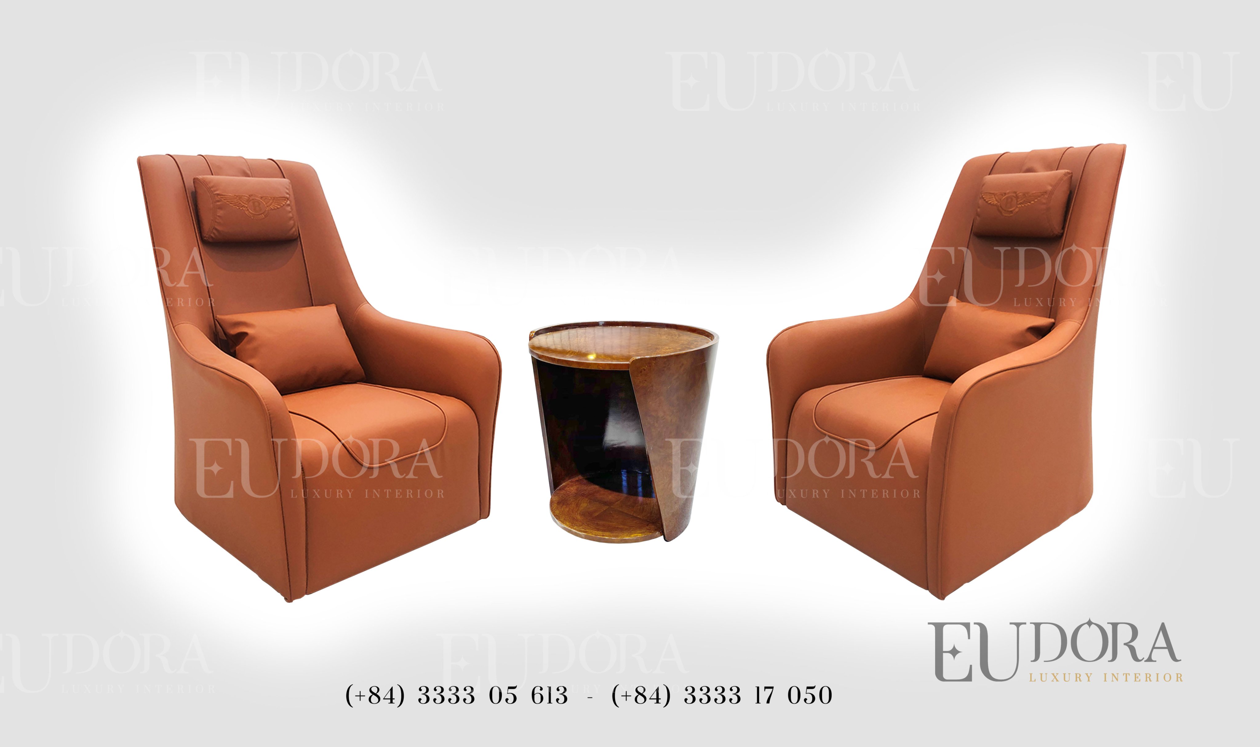 EU-GD-08 Ghế đôi sofa cao cấp phong cách Bentley (Anh Quốc)