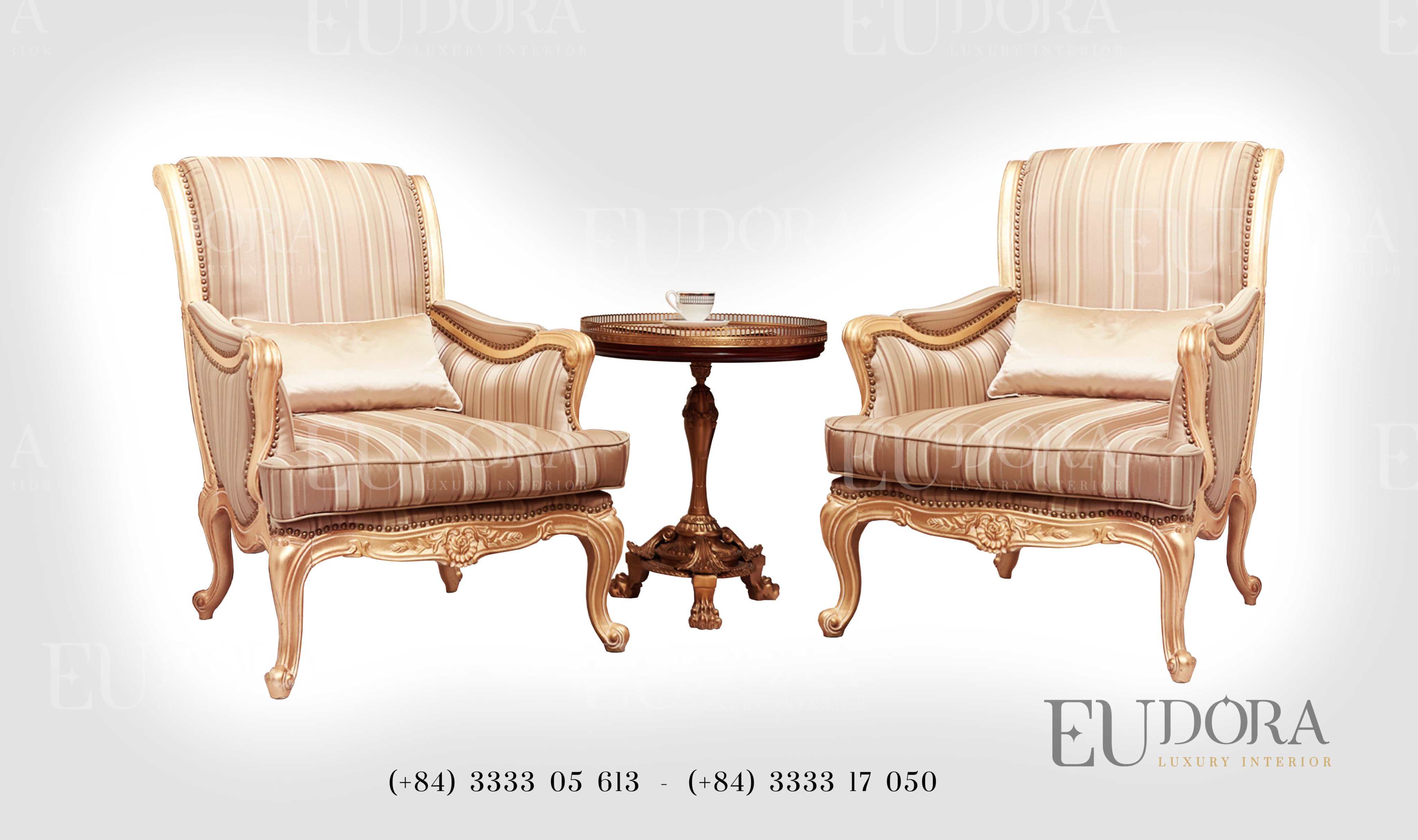 EU-GD-10 Ghế đôi sofa cao cấp phong cách Châu Âu