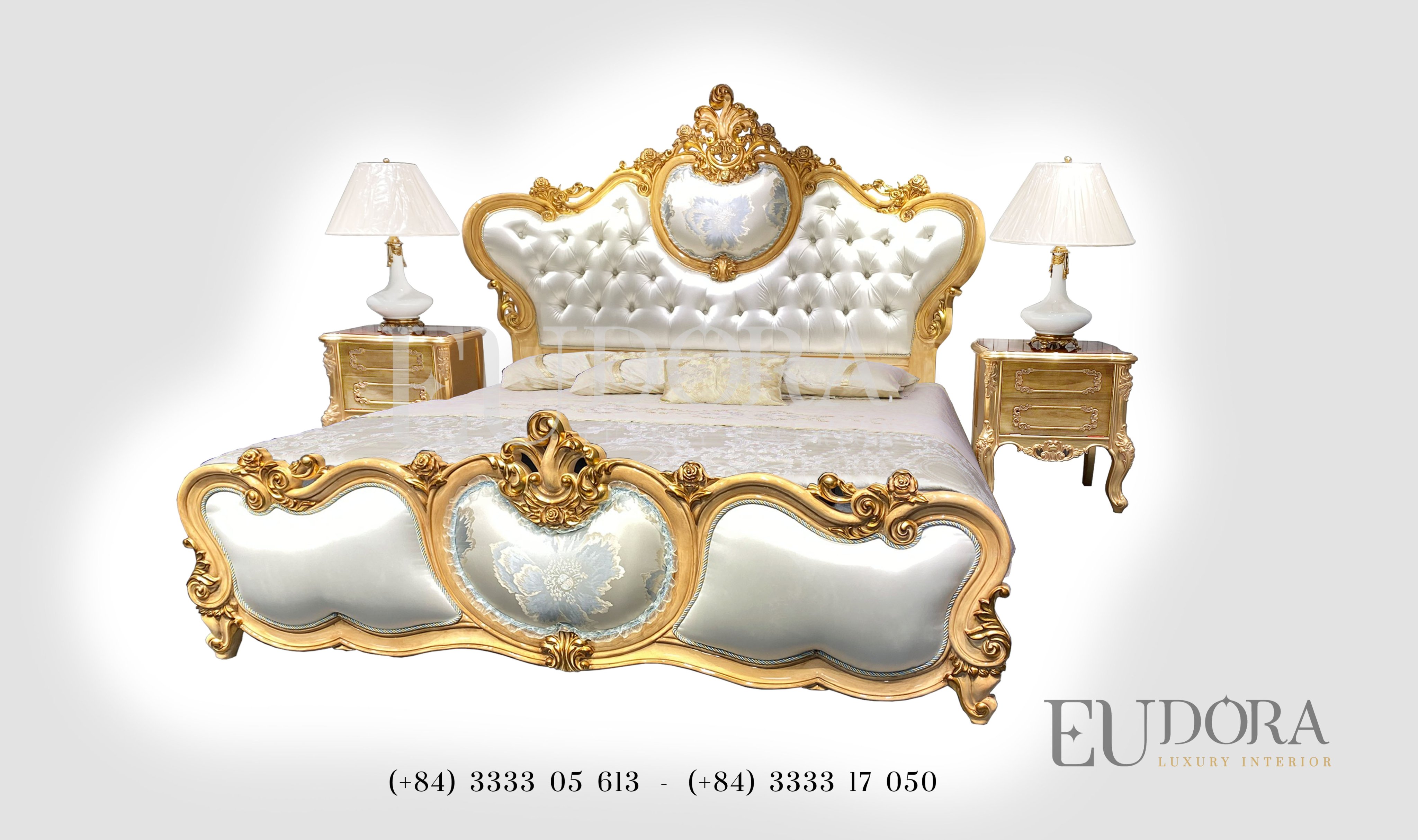 EU-GN-131 Giường ngủ cổ điển cao cấp phong cách Châu Âu