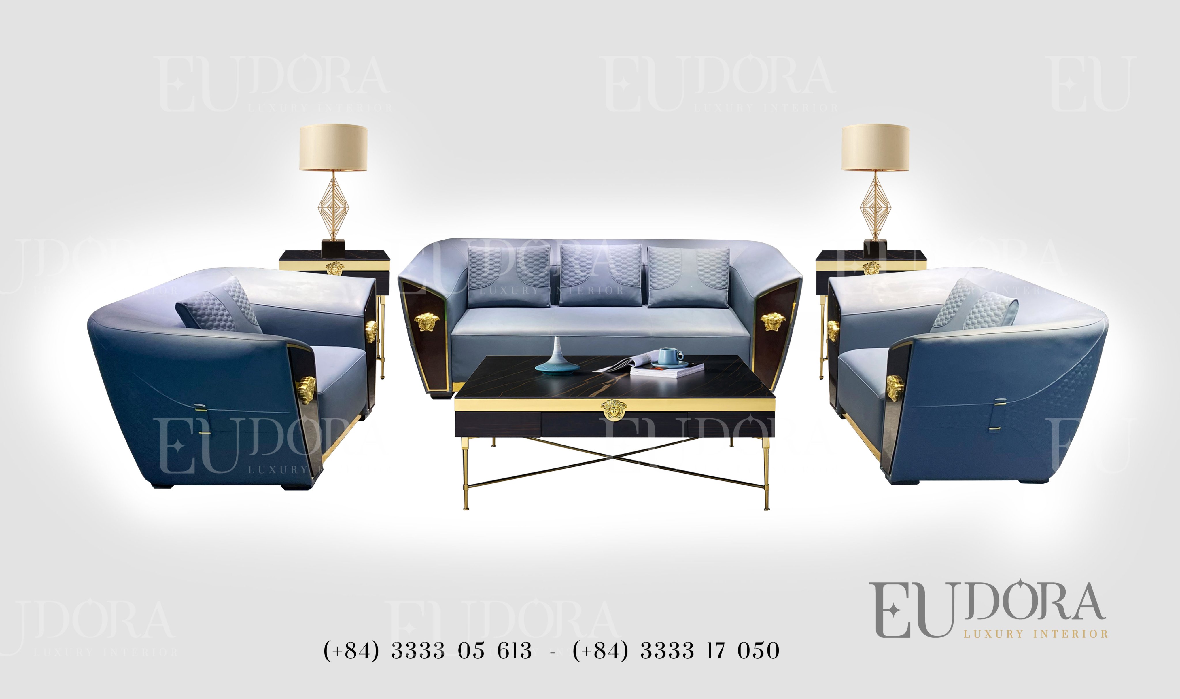 EU-SF-141 Bộ sofa cao cấp phong cách Versace (Ý)