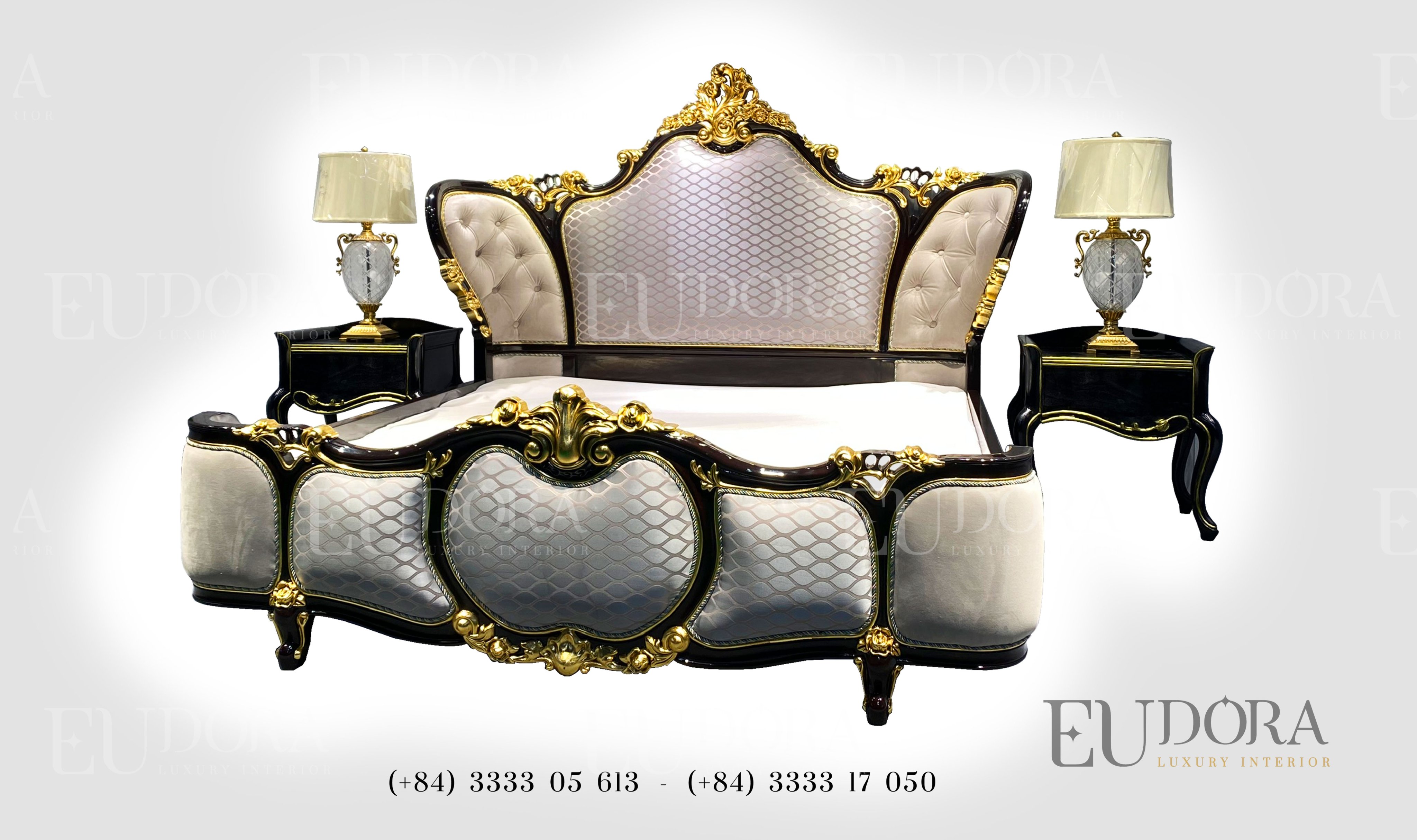 EU-GN-127 Giường ngủ cao cấp phong cách Châu Âu