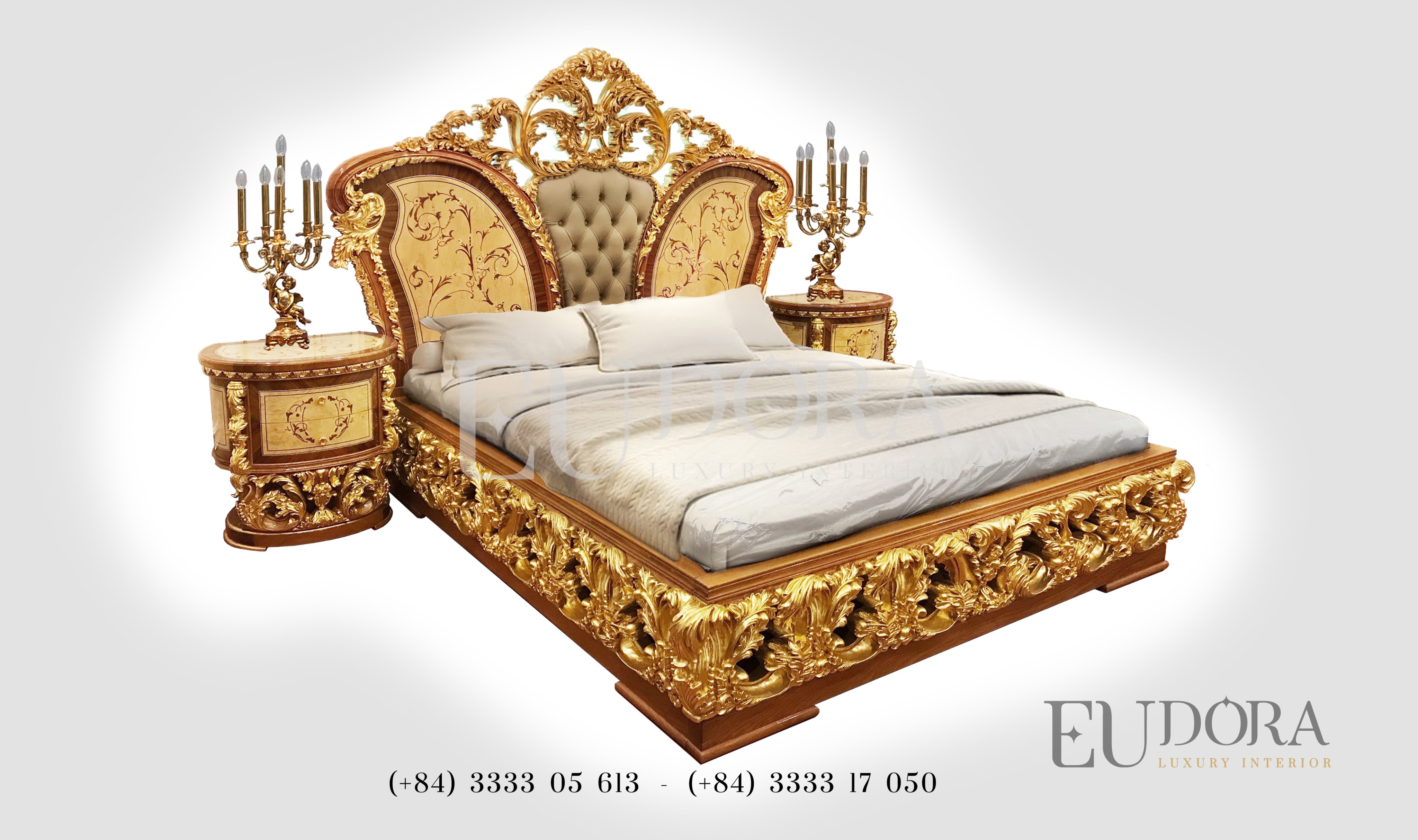 EU-GN-153 Giường ngủ cổ điển cao cấp phong cách Socci (Ý)