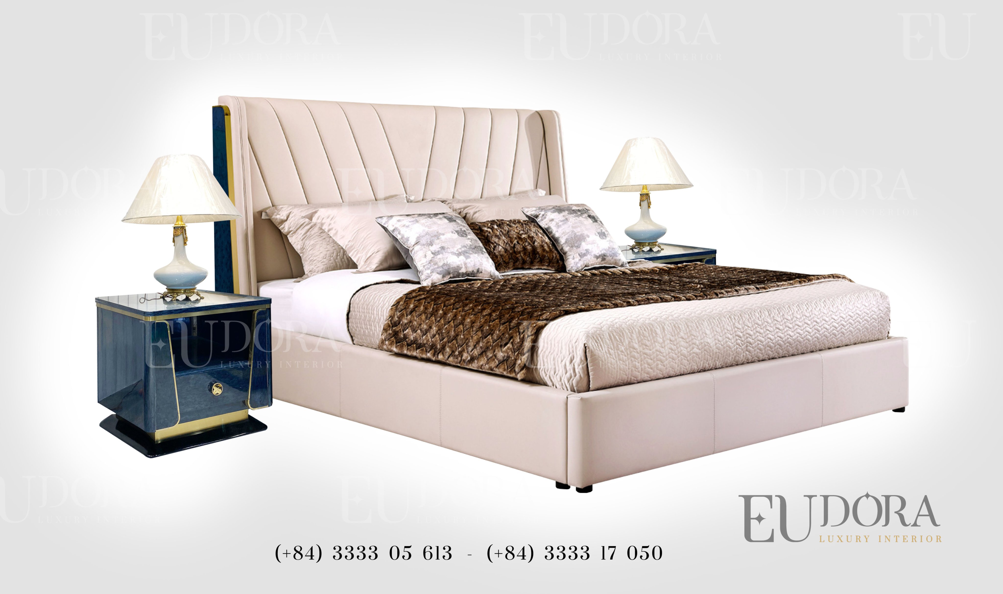 EU-GN-106 Giường ngủ cao cấp phong cách Châu Âu