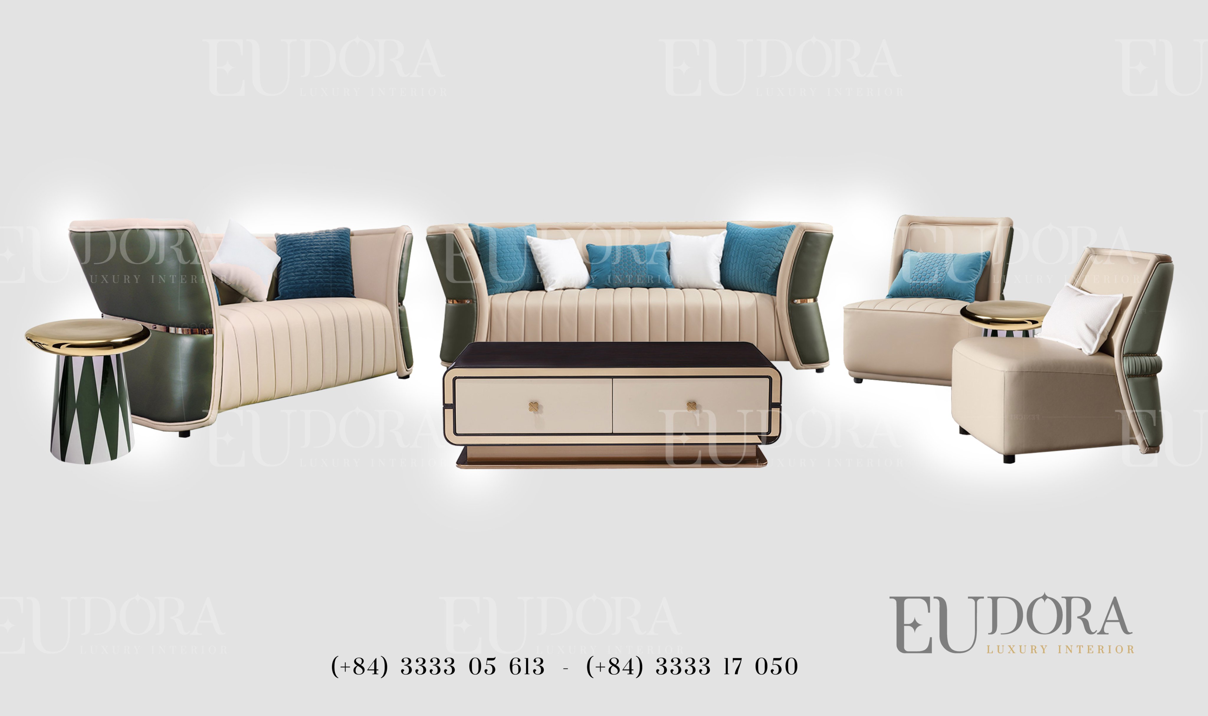 EU-SF-116 Sofa cao cấp da nhập khẩu kiểu ý hiện đại
