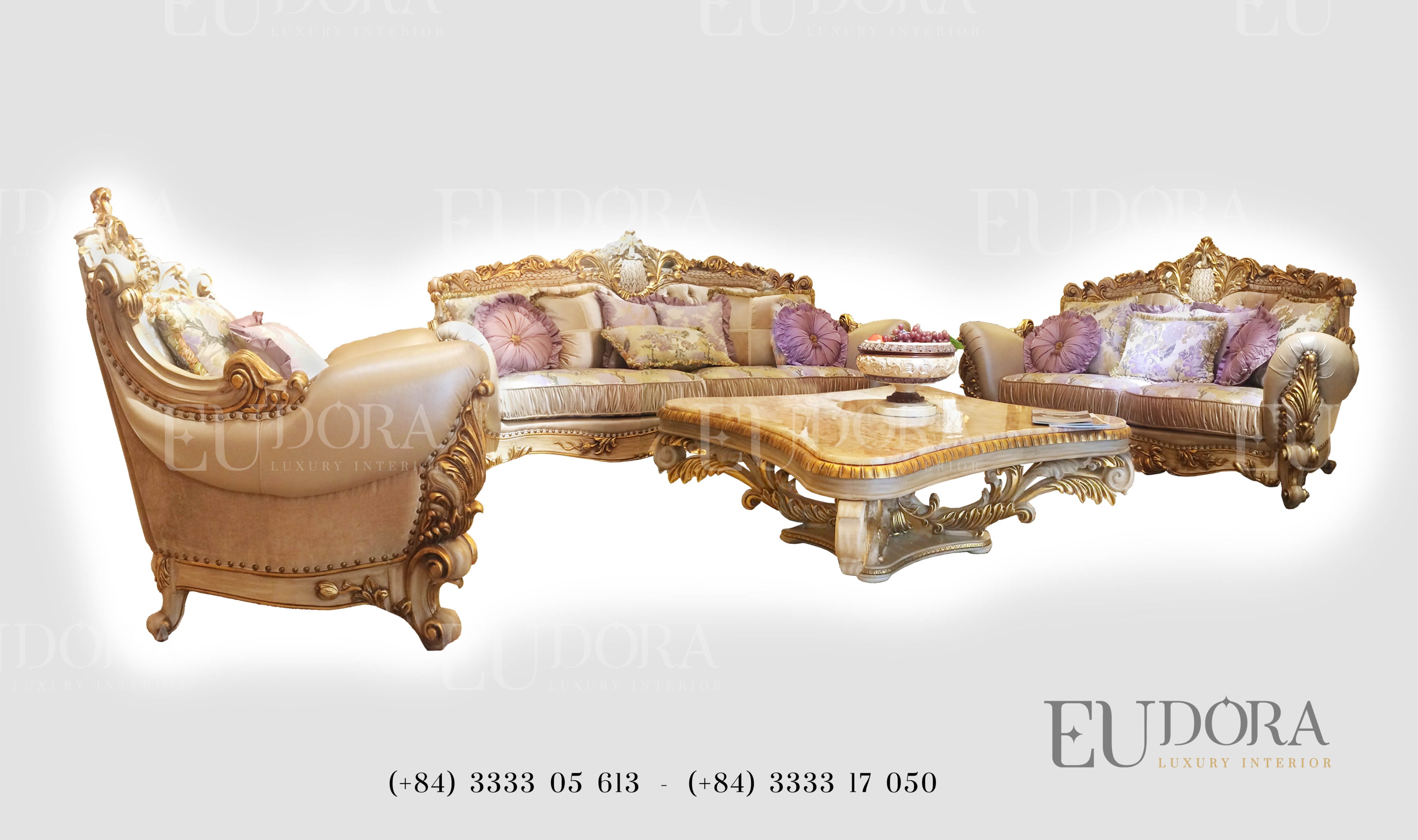 EU-SF-155 Sofa cổ điển cao cấp phong cách Châu Âu