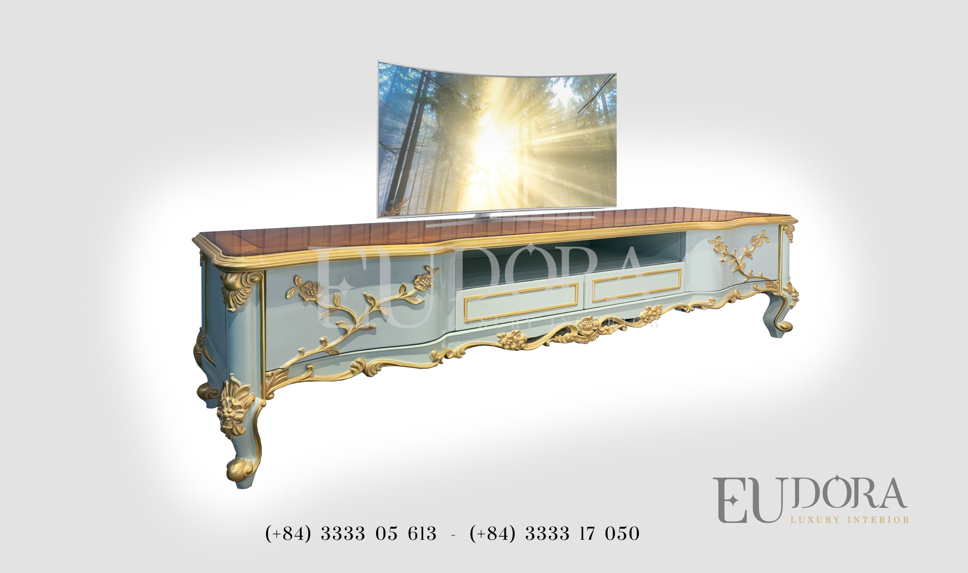 EU-TV-129 Kệ Tivi cổ điển cao cấp phong cách Châu Âu