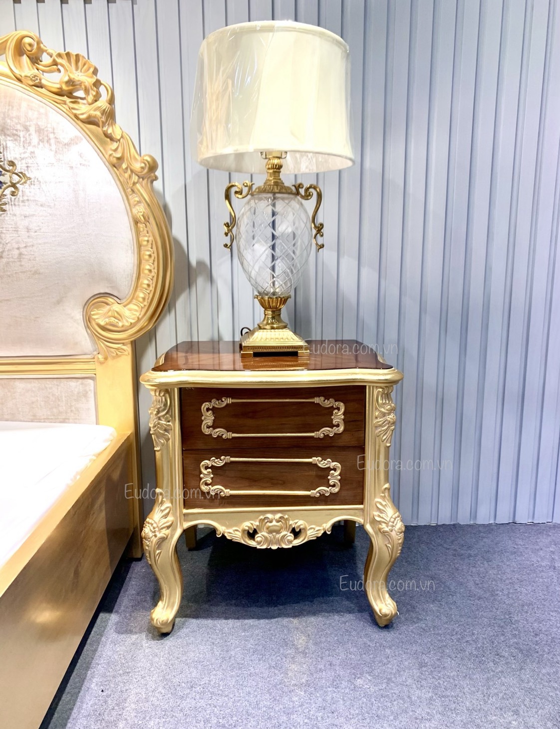 EU-GN-130 Giường ngủ cổ điển cao cấp phong cách Châu Âu