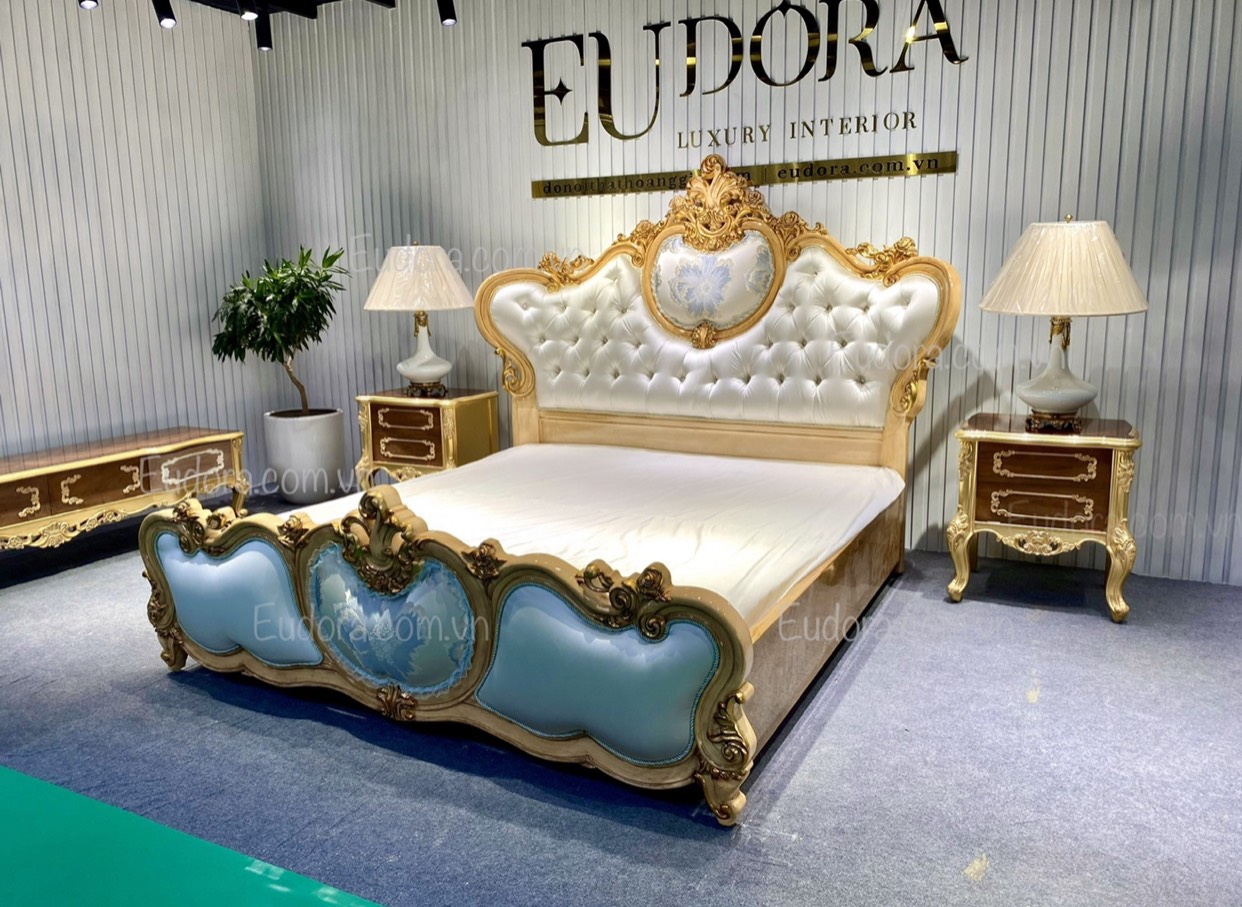 EU-GN-131 Giường ngủ cổ điển cao cấp phong cách Châu Âu