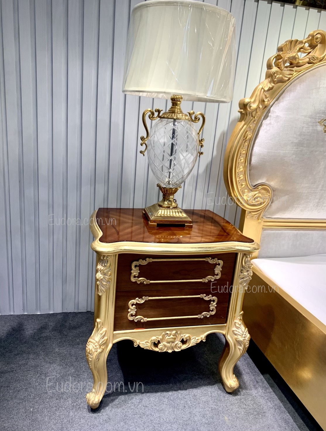 EU-GN-130 Giường ngủ cổ điển cao cấp phong cách Châu Âu