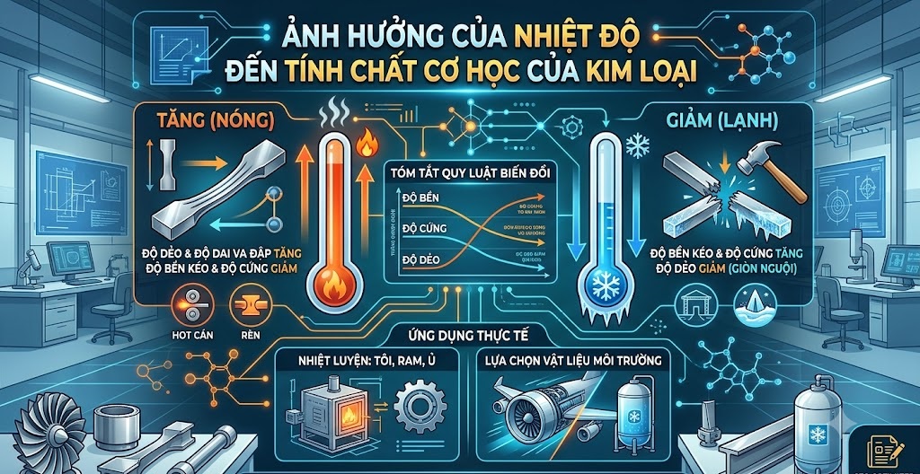 Ảnh hưởng của nhiệt độ đến tính chất cơ học của kim loại