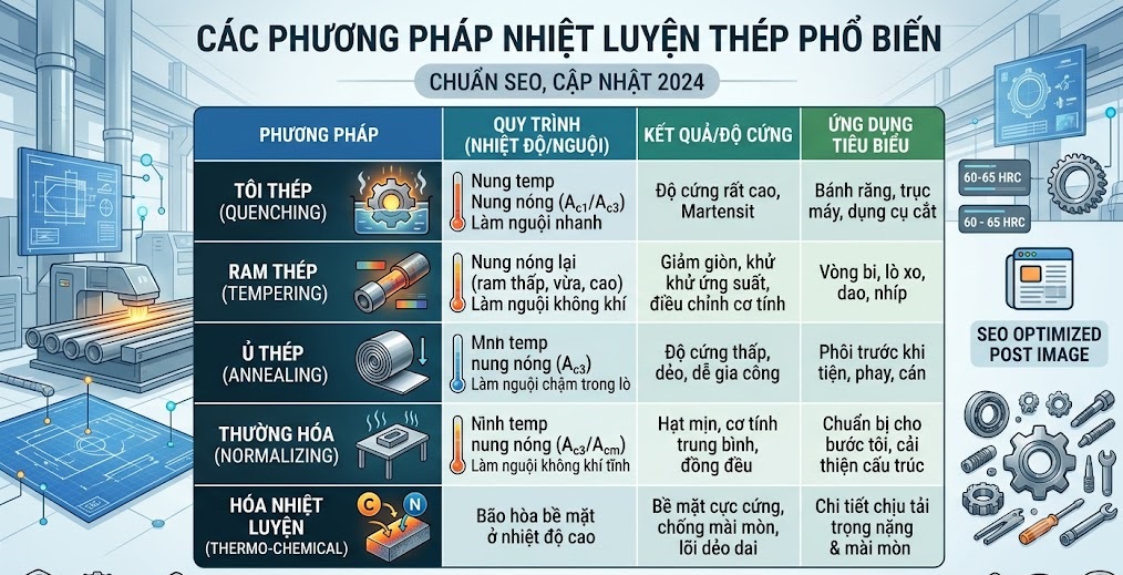 Các phương pháp nhiệt luyện thép