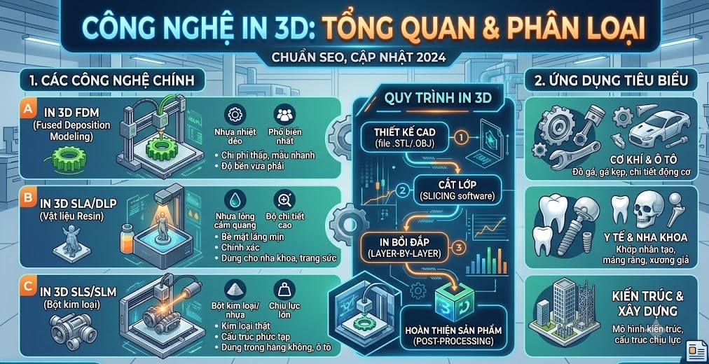 Công nghệ in 3D trong cơ khí và công nghiệp hiện đại