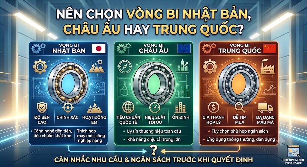 Nên Chọn Vòng Bi Nhật Bản, Châu Âu Hay Trung Quốc