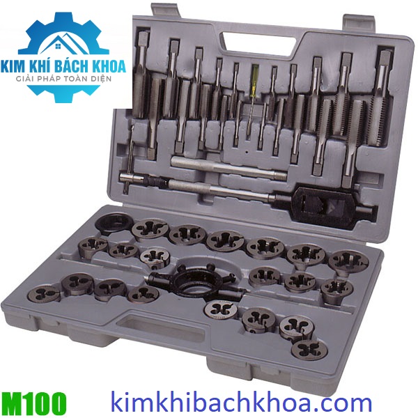M100 Bộ tarô bàn ren bao gồm 45 chi tiết từ M6 đến M24