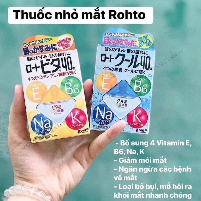 NƯỚC NHỎ MẮT ROHTO COOL 40α MÀU XANH 12ML