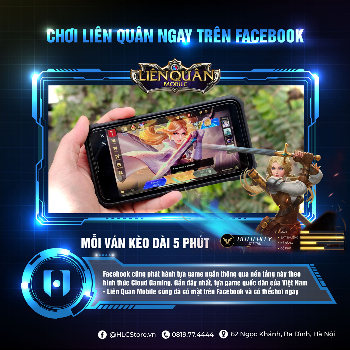 Chơi Liên Quân Mobile ngay trên Facebook: Trận đấu 5 phút, giá tướng r