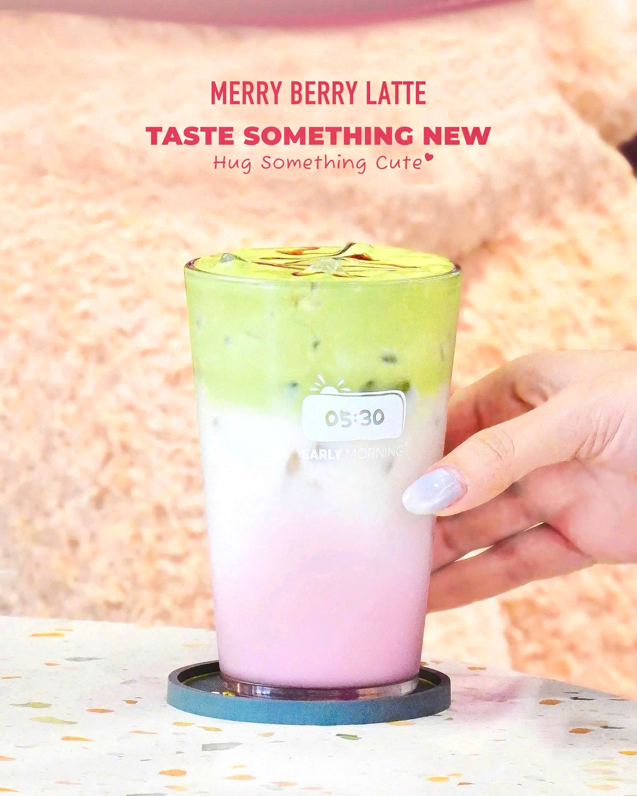 Merry Berry Latte Early Morning